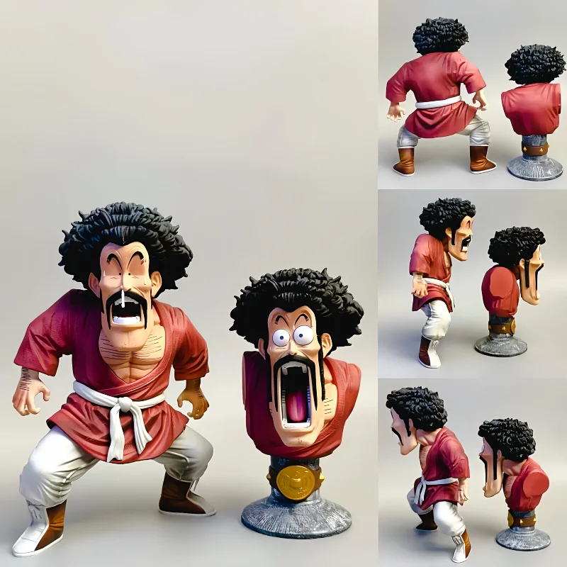 18cm High Quality Dragon Ball Z Mister Satan Figure Replace Head Hercule Figurine Pvc Action Figures Collection Model Toys Gifts