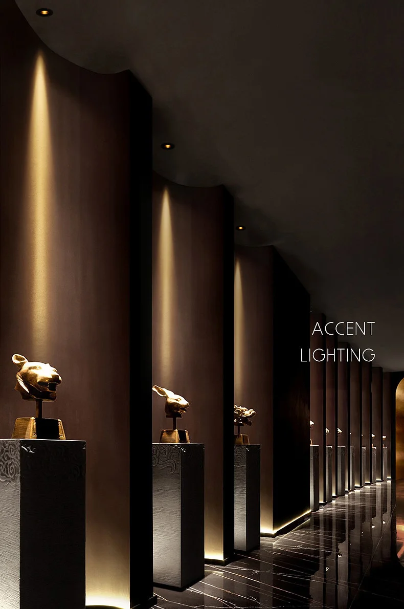 Spots LED ultra-minces à petits angles de 5 ° , 8 ° , 10 ° , et 15 ° , éclairage ambiant pour armoires à vin et tables à manger 5W7W9W