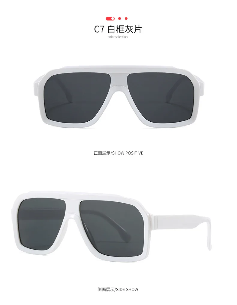 Neue Pilot Vintage Quadratische Sonnenbrille für Damen und Herren Rechteckige Sonnenbrillen Weibliche Brillen Sonnenbrillen für Männer und Frauen – Detail 14