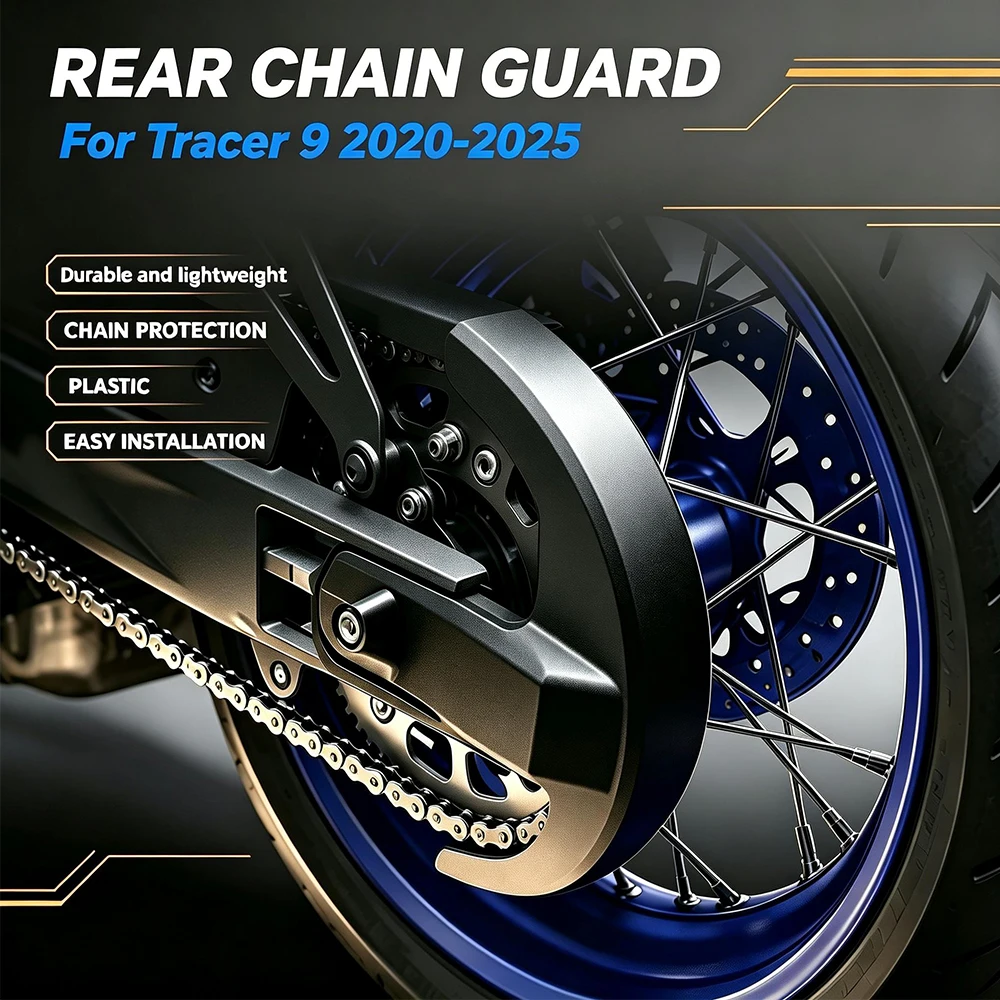 For YAMAHA Tracer 9 Anti-Splash Chain Guard Tracer9 2020-2025 Plate Chain Guard Cover Rear Wheel Cleaning Fender Protection