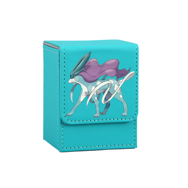 กล่องเก็บการ์ดโปเกมอนแบบใหม่ สำหรับใส่การ์ดซูอิชุน ลูเกีย โฮโอ ซัปโดส กล่องหนัง DIY สำหรับเก็บฟิกเกอร์อนิเมะ เกม ของสะสม ของขวัญ