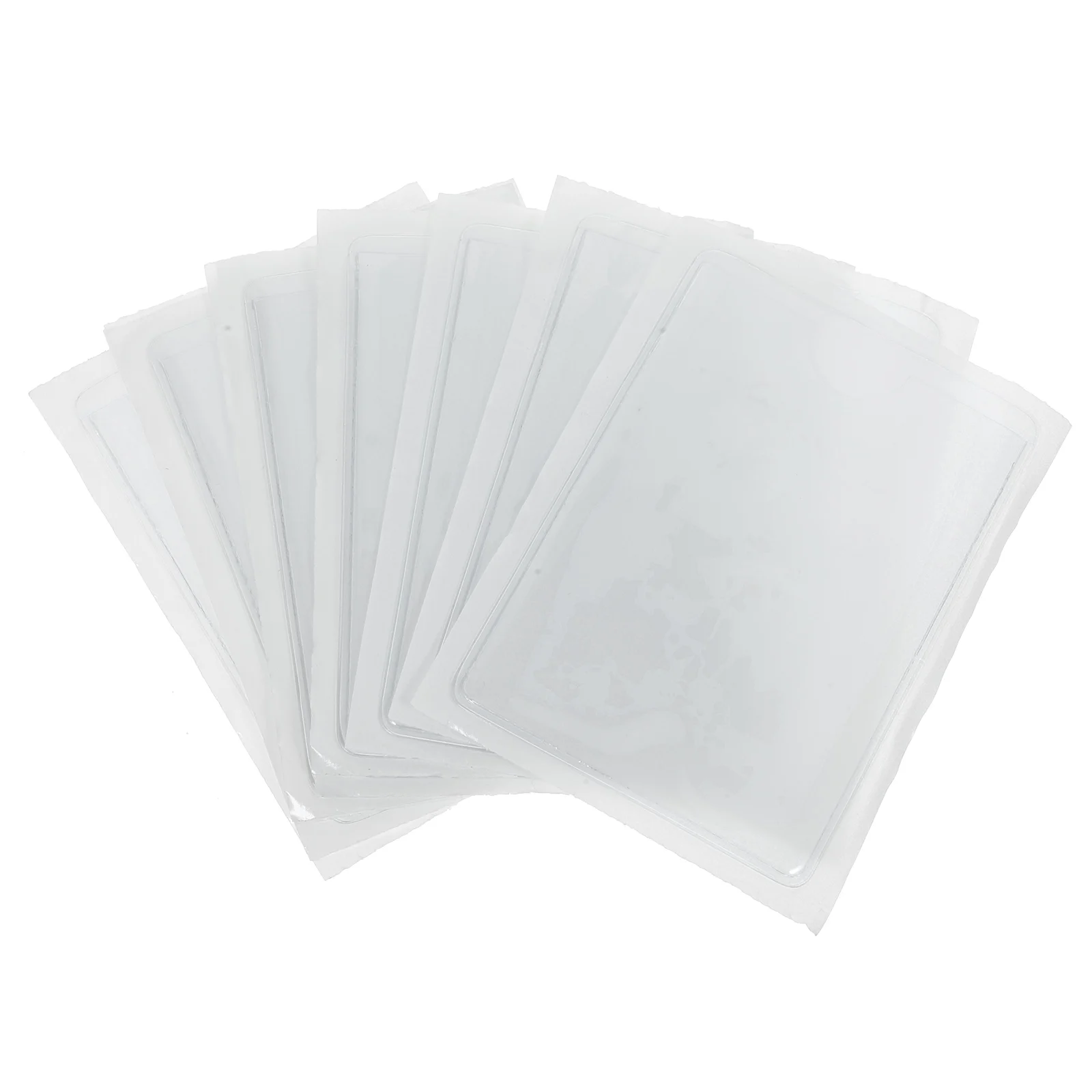

10pcs Card Sticker Cover Adhesive Card Holder Transparent PVC 10x7 2cm Label Pouch Warehouse Photo Storage