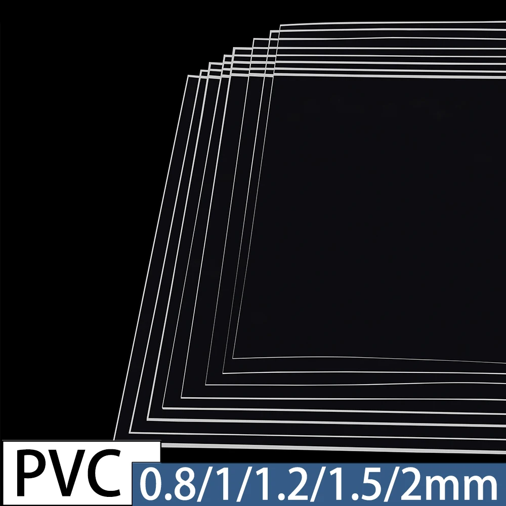 

High Transparent PVC Plate Clear Plastic Sheet DIY Model Material Processing Accessories Thickness 0.8/1/1.2/1.5/2mm