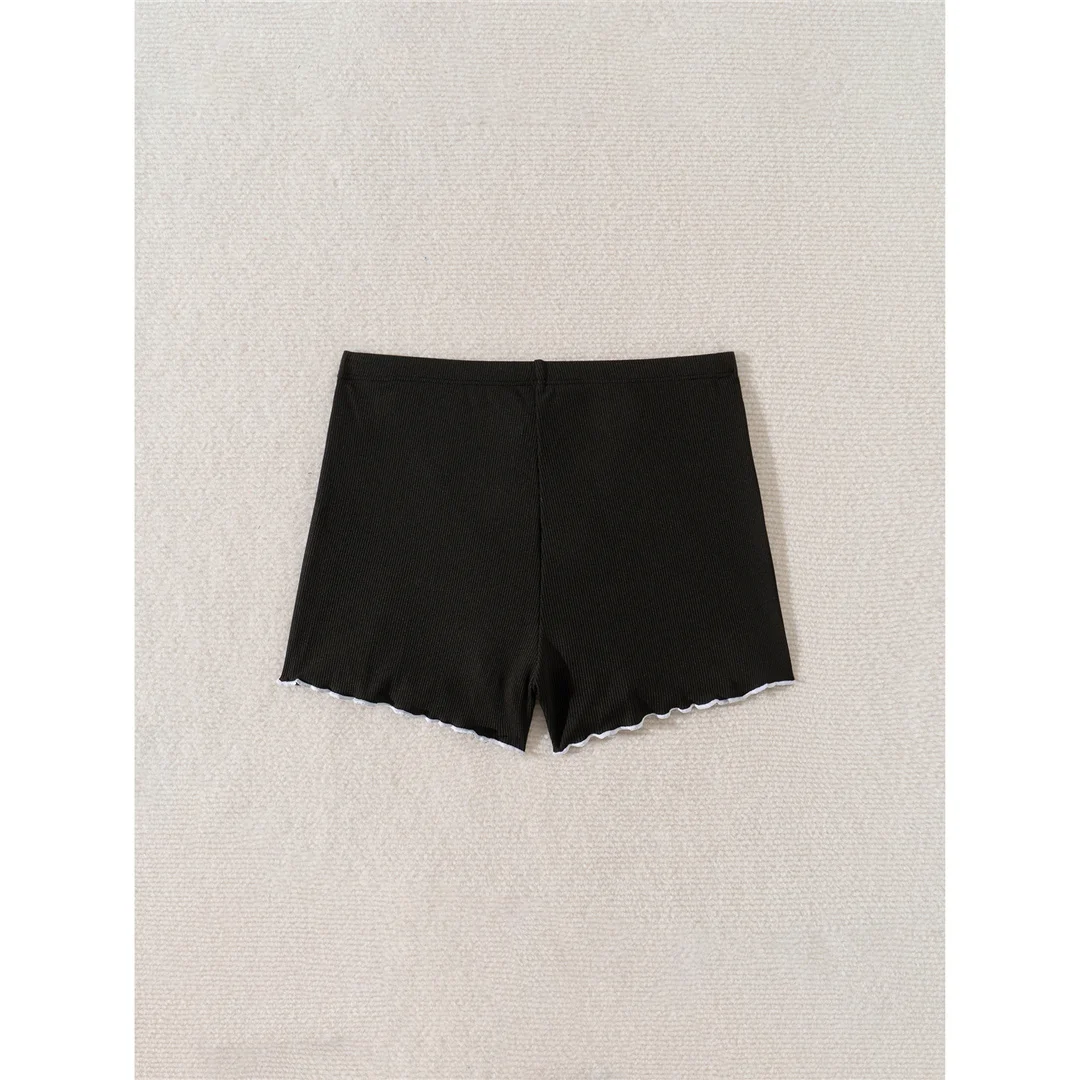 XS - L Bow Mini-Shorts, gerippter Bikini-Unterteil, Badehose, Damen-Badebekleidung, brasilianische Tanga-Höschen, Unterwäsche V6538 – Detail 9