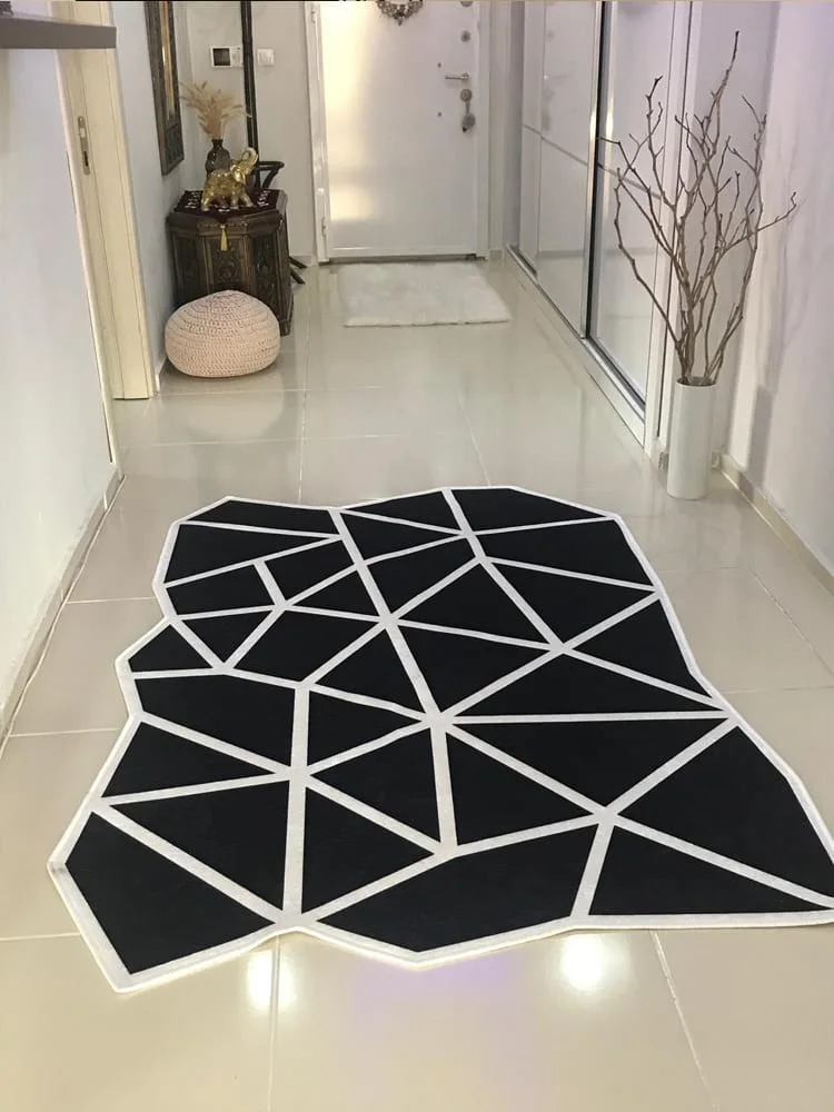 Custom Cut Antibacterial Home Decor Leather Living Room Bedroom Entrance Kitchen Carpet Rugs carpets for living room Lounge Rug