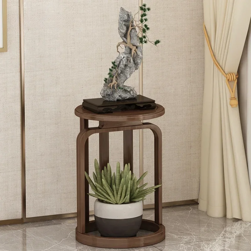 

Floor Type Flower Shelf Bamboo Chinese Style Retro Chlorophytum Comosum Plant Organizer for Living Room Elegant Plant Stand