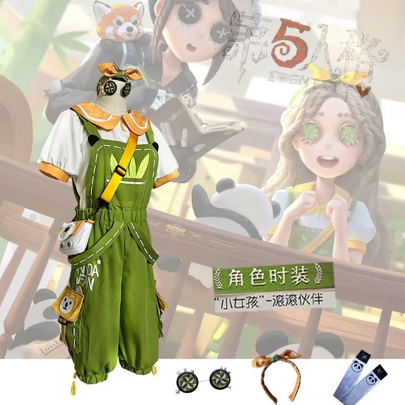 Identity V Cosplay Costume Set Gardener Emma Woods Panda Daycare Worker New Skin Cosplay Clothes Set Girl Women Adult