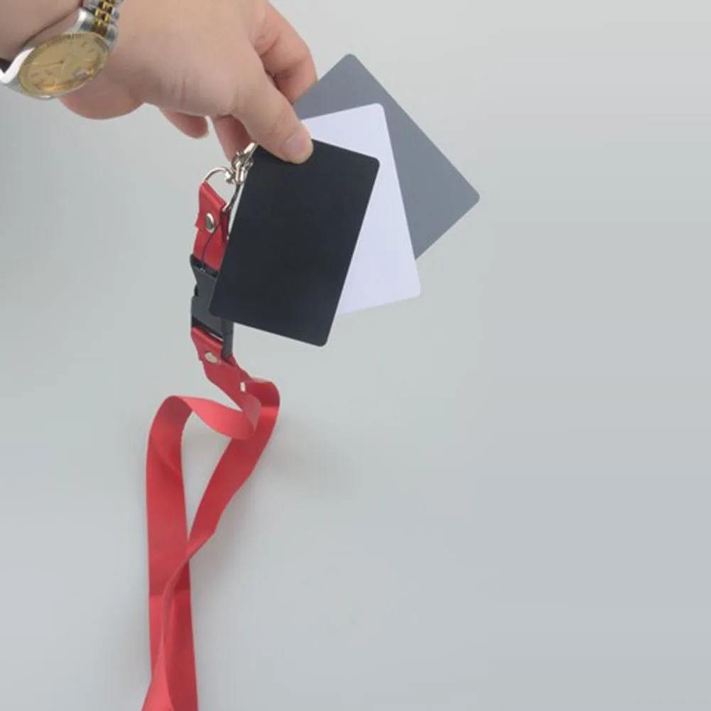 Color Calibration Cards with Neck Strap Color Calibrated Reference Cards Photography Accessories for Digital Cameras
