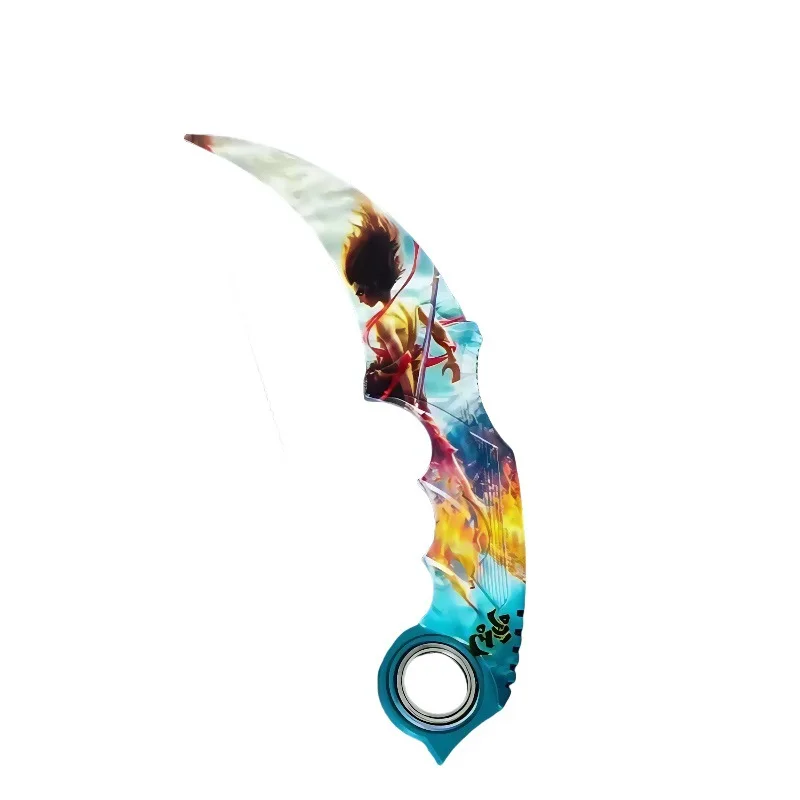 18 cm/7,09 pouces Ne Zha 2 périphériques de film jeux d'anime couteaux à griffes rotatives en métal poignards non coupés alliage armes modèles ornements cadeaux