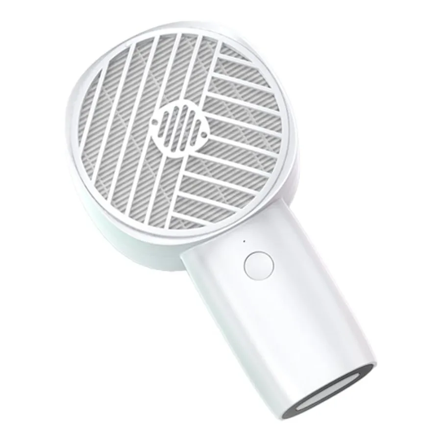 

Mini portable fan with HEPA filter for personal air purification white ABS plastic 150L/min clean airflow 10-hour battery life