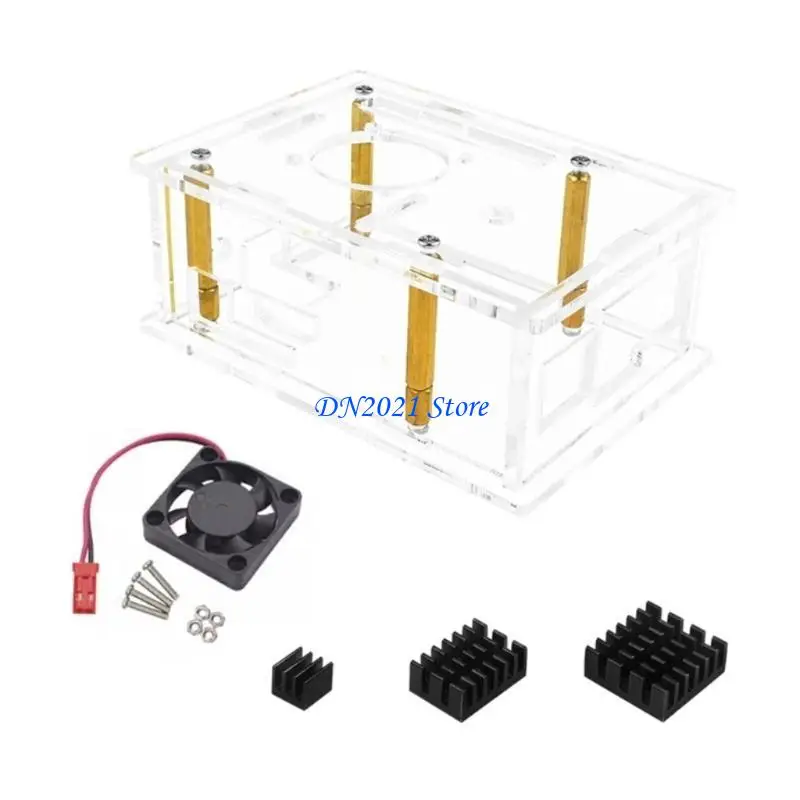 

F3KE Durable Acrylic Case Heatsink Fan for Orange 3B Enclosure Accessories