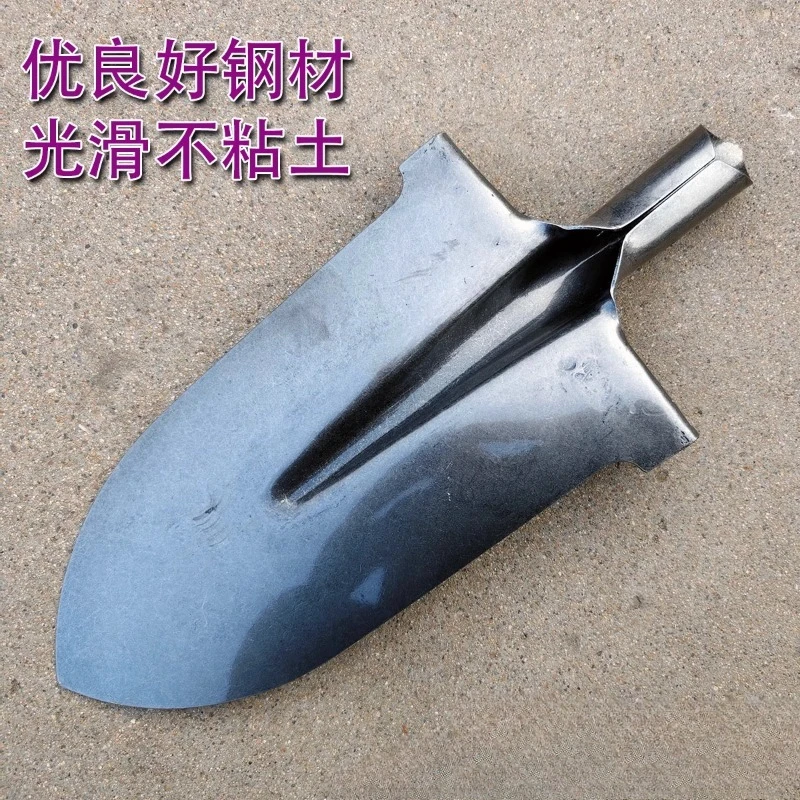 Junyin Pointed Shovel - Thickened A Manganese Steel & Quenched Steel Multipurpose Tool for Tree Planting, Bamboo Digging