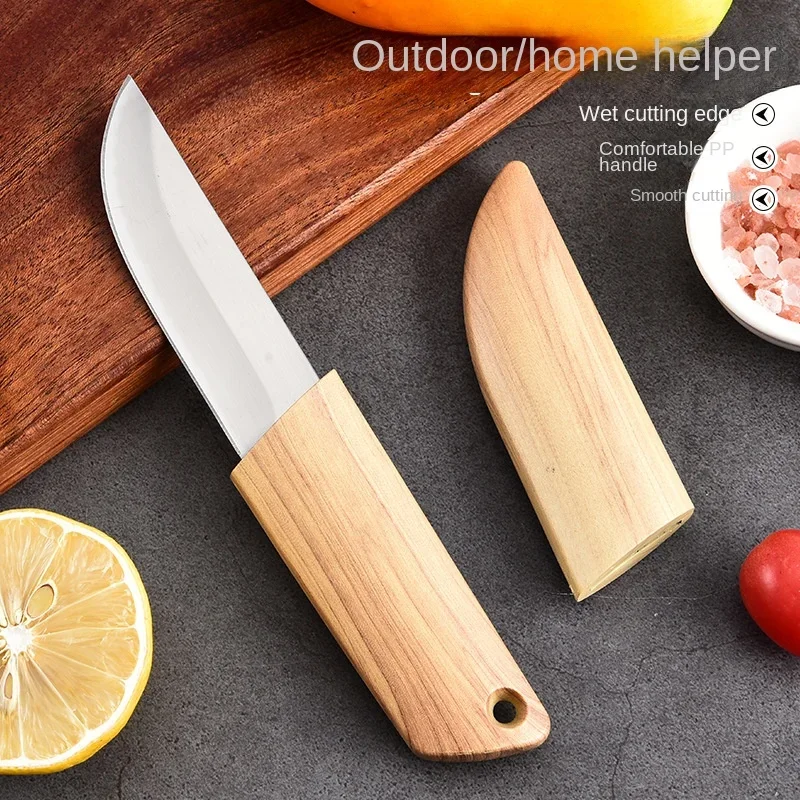 2024 new Household Stainless Steel Peeler Multi-Purpose Fruit Knife Portable Meat Knife Camping