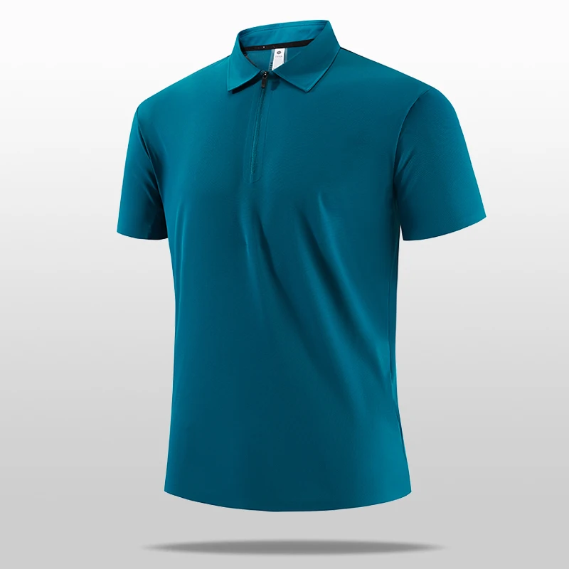 Summer Men'S New High-Quality Casual Loose Ice Silk Lapel Top Korean Version Fashion Versatile