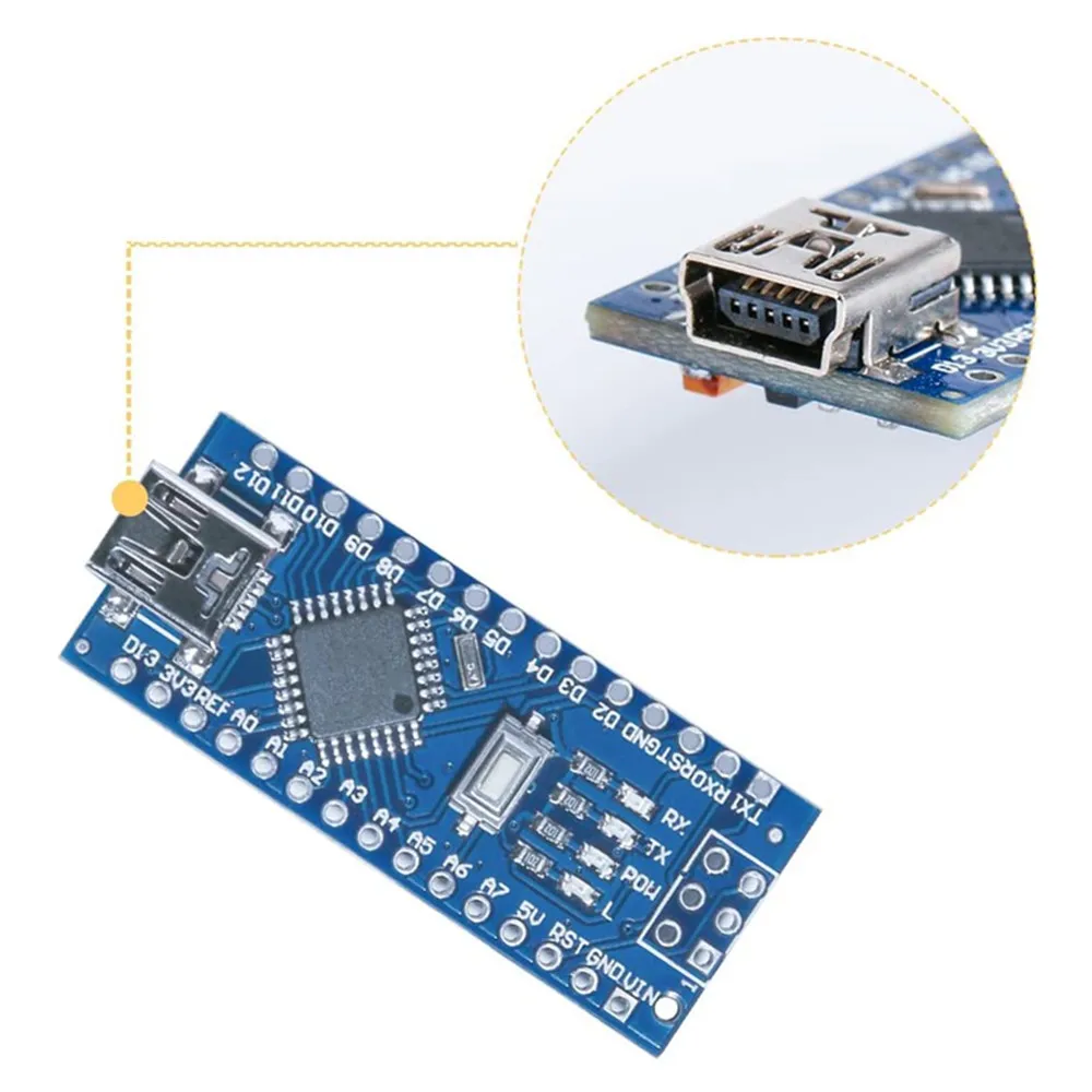 ELEGOO Nano Board CH 340/ATmega+328P Without USB Cable, Compatible with Arduino Nano V3.0 (Nano x 3 Without Cable)