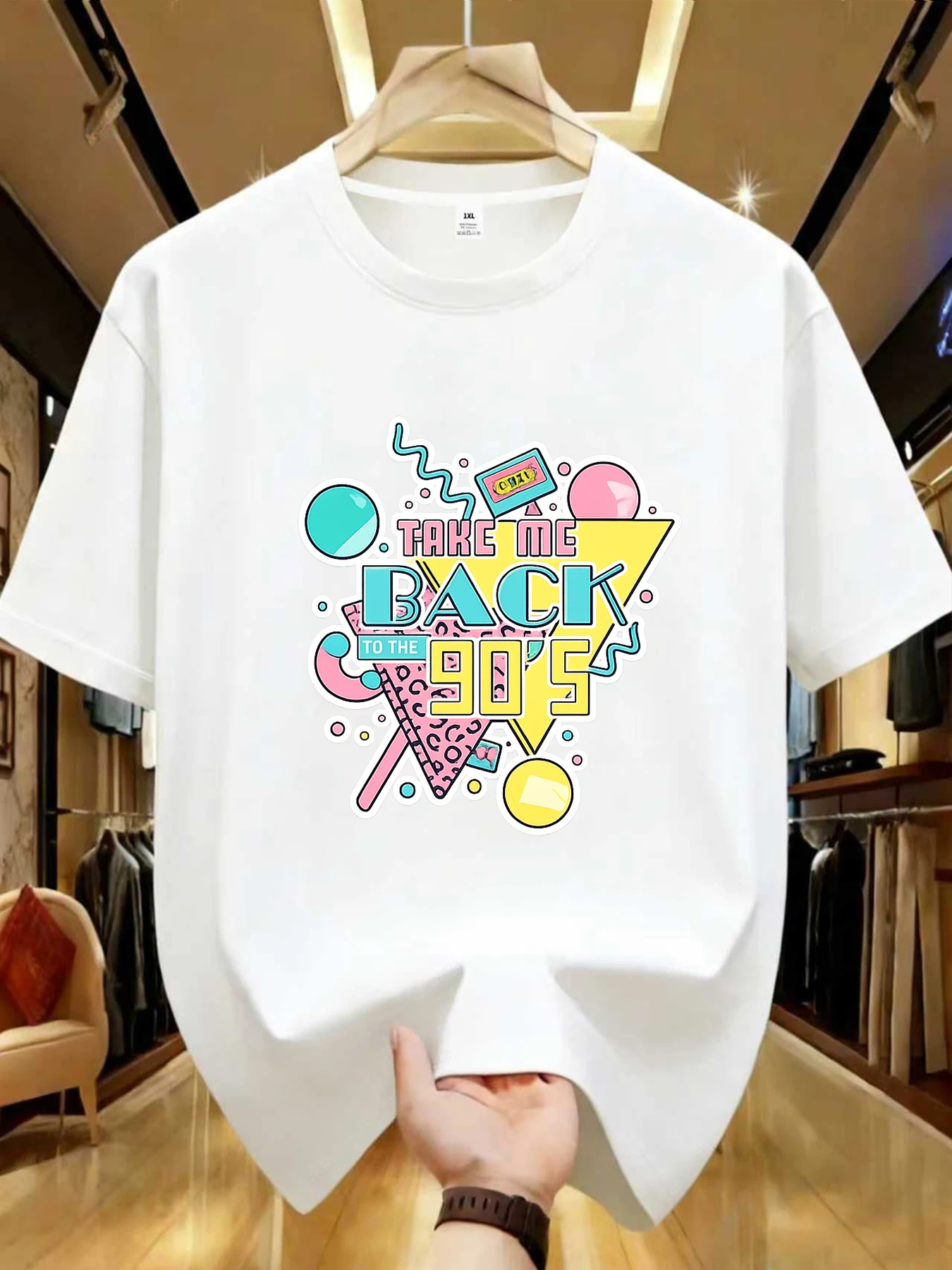 

【WDS0185】Creative pattern printed plus size women's round neck T-shirt summer casual short sleeved top street fashion versatile