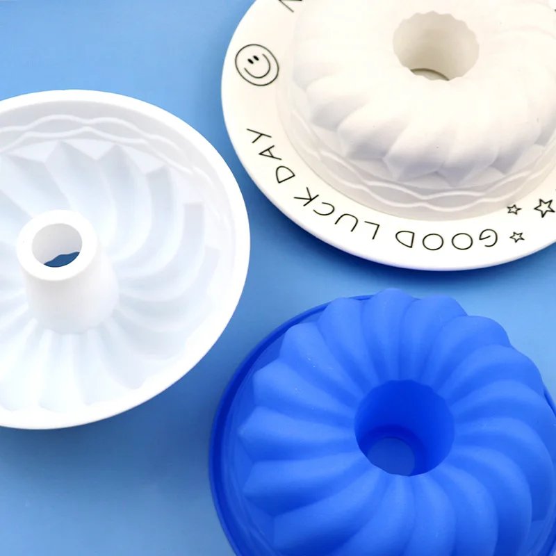 Savarin grande individual, molde para hornear pasteles de silicona, molde para pan hecho a mano XG388