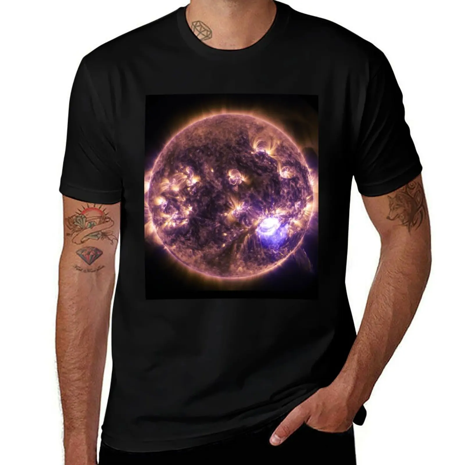 

shirts Solar package casual t for tshirt Flare man man man T-Shirt black for plain men t-shirt cotton