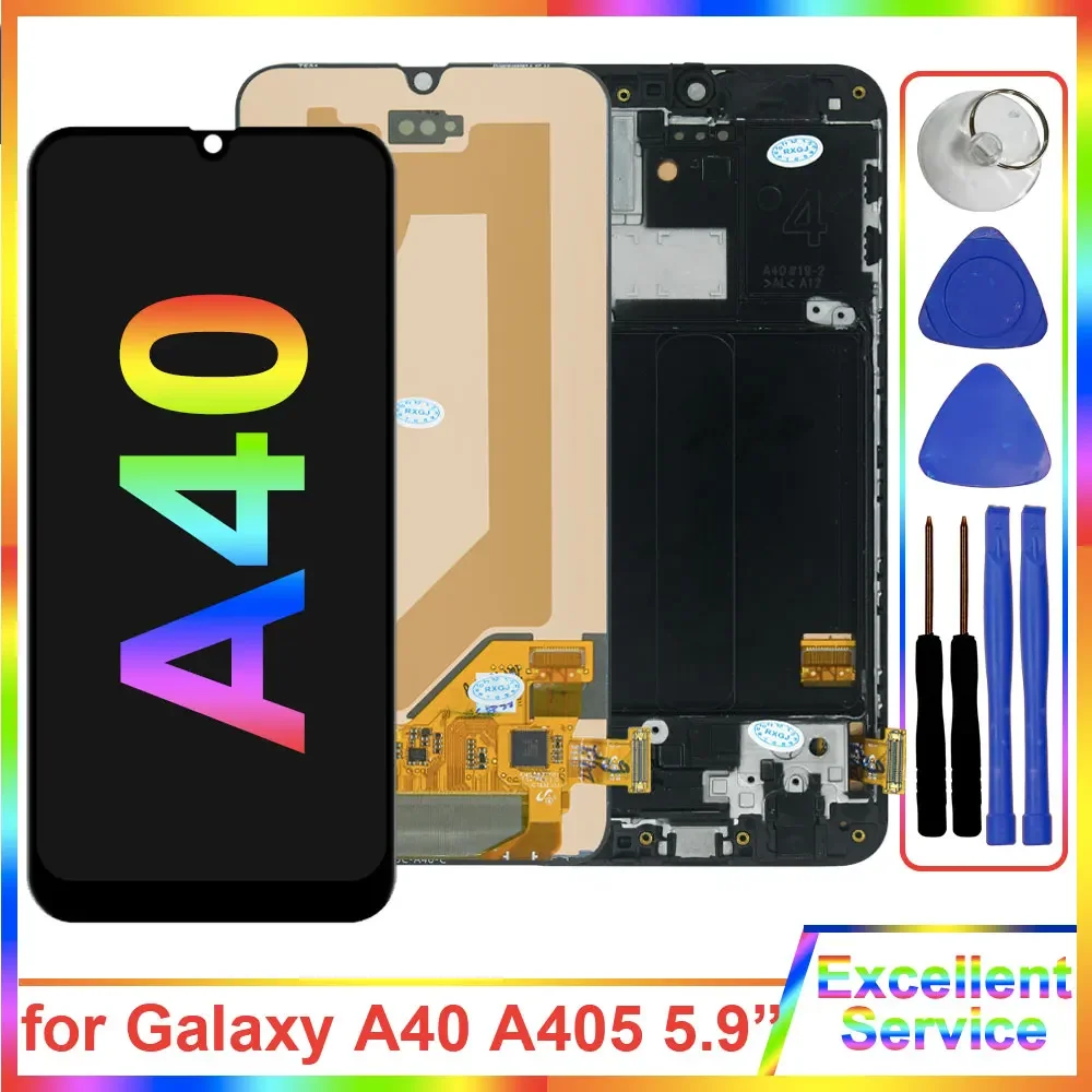 A40 Display for Samsung Galaxy A40 A405F A405FN A405FM A405S LCD Display Touch Screen Digitizer Assembly for Samsung A40 LCD