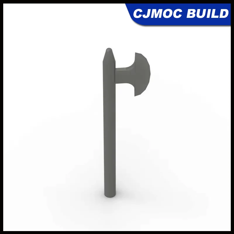 10PCS MOC 3848 Handheld Long Battle Axe Building Blocks Kit Prop Arms Bricks Particle DIY Toys Birthday Gift