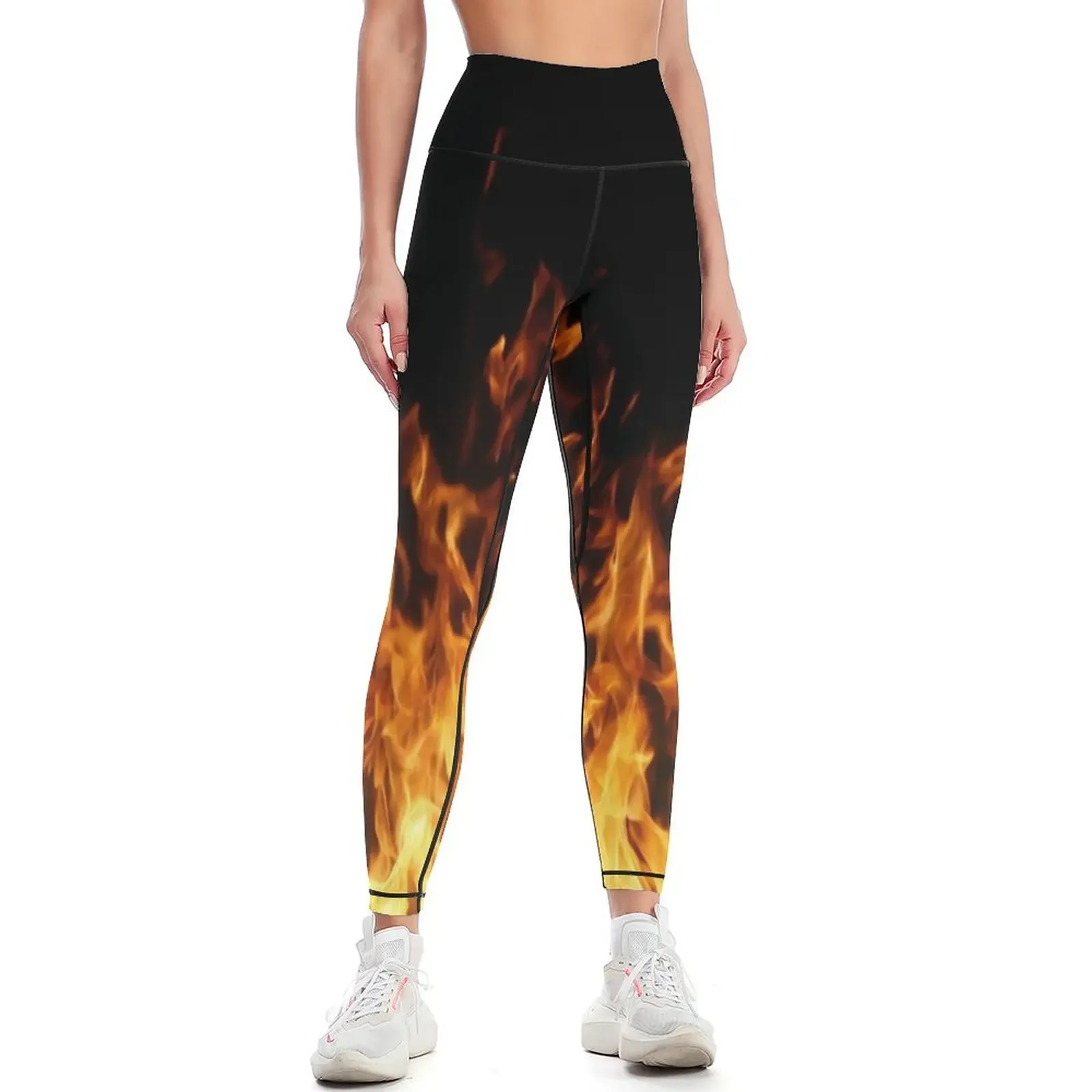 

Fire Flames Leggings gym wear Leginsy push up Women's sportswear high waist Womens Leggings
