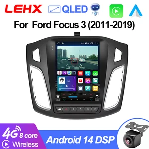 Lehx Pro Radio von Car Car Android Multimedia 14 für Ford Focus 3 MK3 2011-2019 Auto 2din CarPlay Stereo Navigation GPS DVD Tesla Hauptverkauf Multimidia Focus 2013 - №4