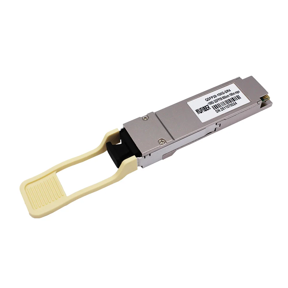 

Трансивер QSFP28 100 Гбит/с QSFP28-100G-SR4 с разъемом MTP/MOP Многорежимное оптоволоконное оборудование 100 м 850 нм