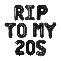 10Pcs 30th Birthday Party Decoration Supplies-RIP TO MY 20S Balloons Banner,Rip Funny 30th Birthday Party Decoration Supplies