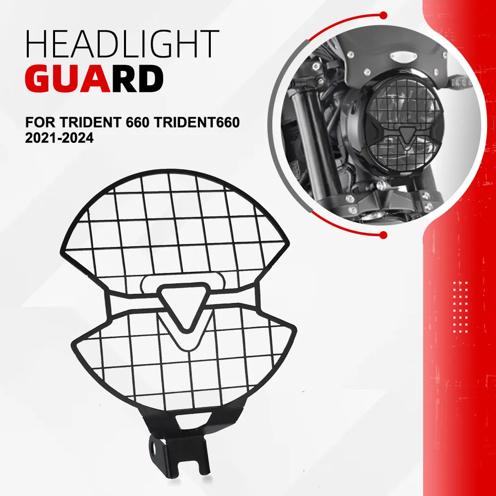 

Headlight Guard FOR Trident 660 Trident660 2021 2022 2023 2024 Motorcycle Accessories Headlamp Grill Head Light Protection Cover