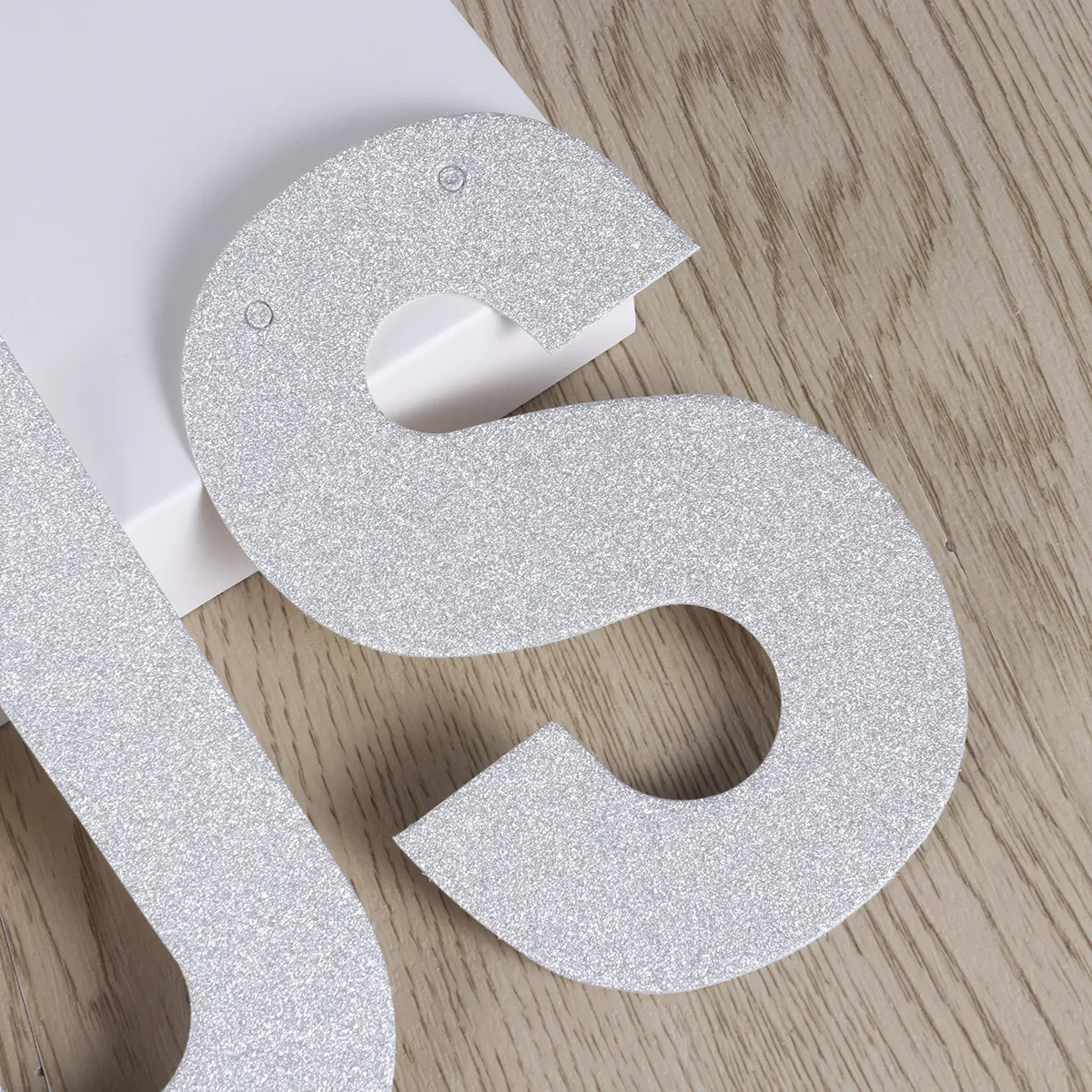 3 Meters Silver Glitter Just Married Wedding Decoration Banner Bunting Garland Ring Design for Engagement Bridal Shower Photo