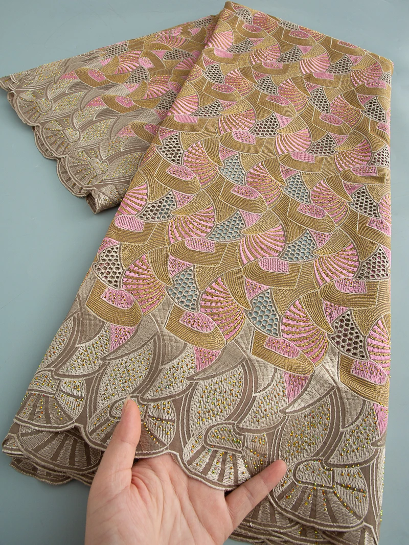 Flash Diamond bestickte Schweizer Chiffon-Spitze |   Hochwertige bestickte Baumwollspitze, geeignet für Hochzeits- und Abendkleider