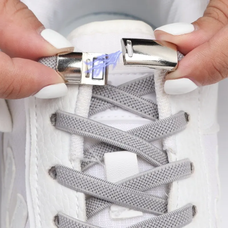 

1 Pair No tie Shoelaces Magnetic Lock Elastic Shoe Laces For Kids and Adult Sneakers for Shoelace Flat Rubber Bands Shoestrings