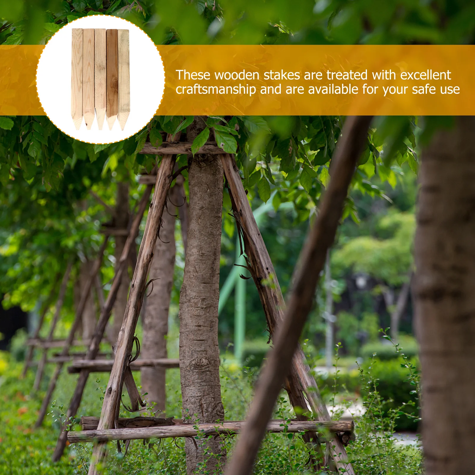 

5pcs Measurement Stakes Wooden Border Markers For Ground Surveying Construction Layout Garden Fence Support Landscape Spikes