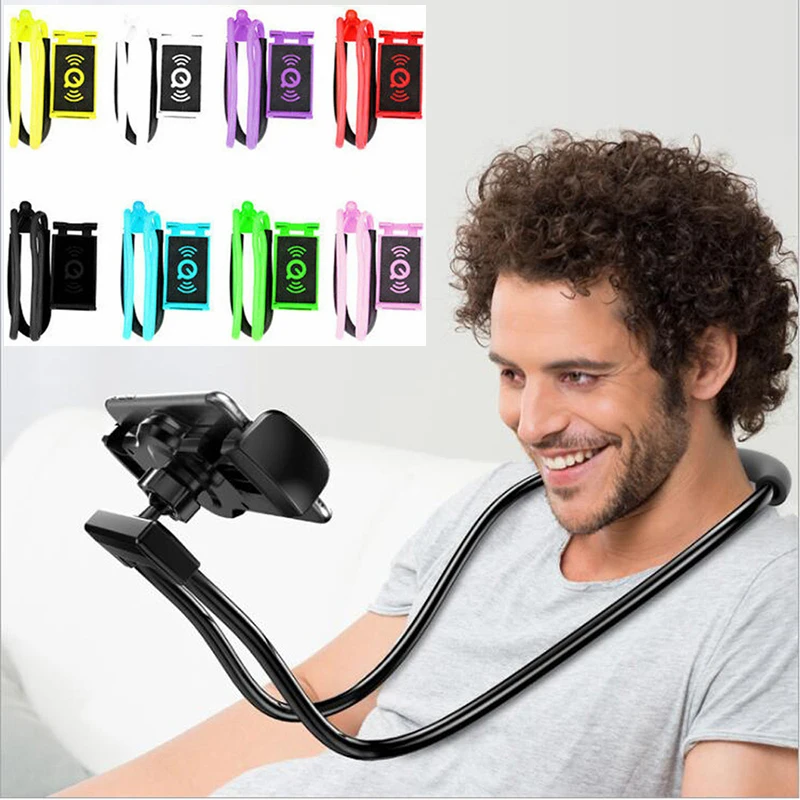 Lazy Neck Flexible Mobile Phone Stand Cellphone Mount Accessories 360 Degree Adjustable Hanging Bendable Lazy Holder For iPhone