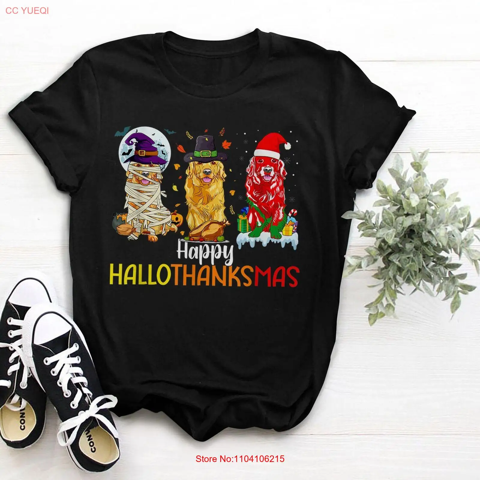 

Милая футболка с лабрадором и Рождеством Happy Hallothanksmas на Хэллоуин
