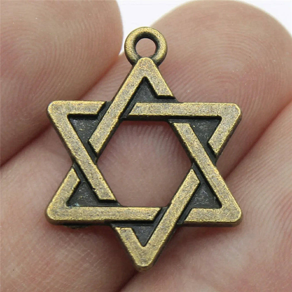 Little Hexagram Charms Ornaments Crafts Jewellery Making Supplies image 6