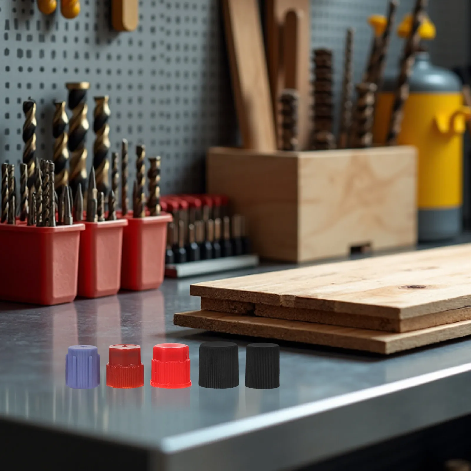 

45Pcs Plastic Ac Charging Port Caps Car Air Conditioning Valve Covers Universal Fit for Vehicle Ac System Dust Moisture