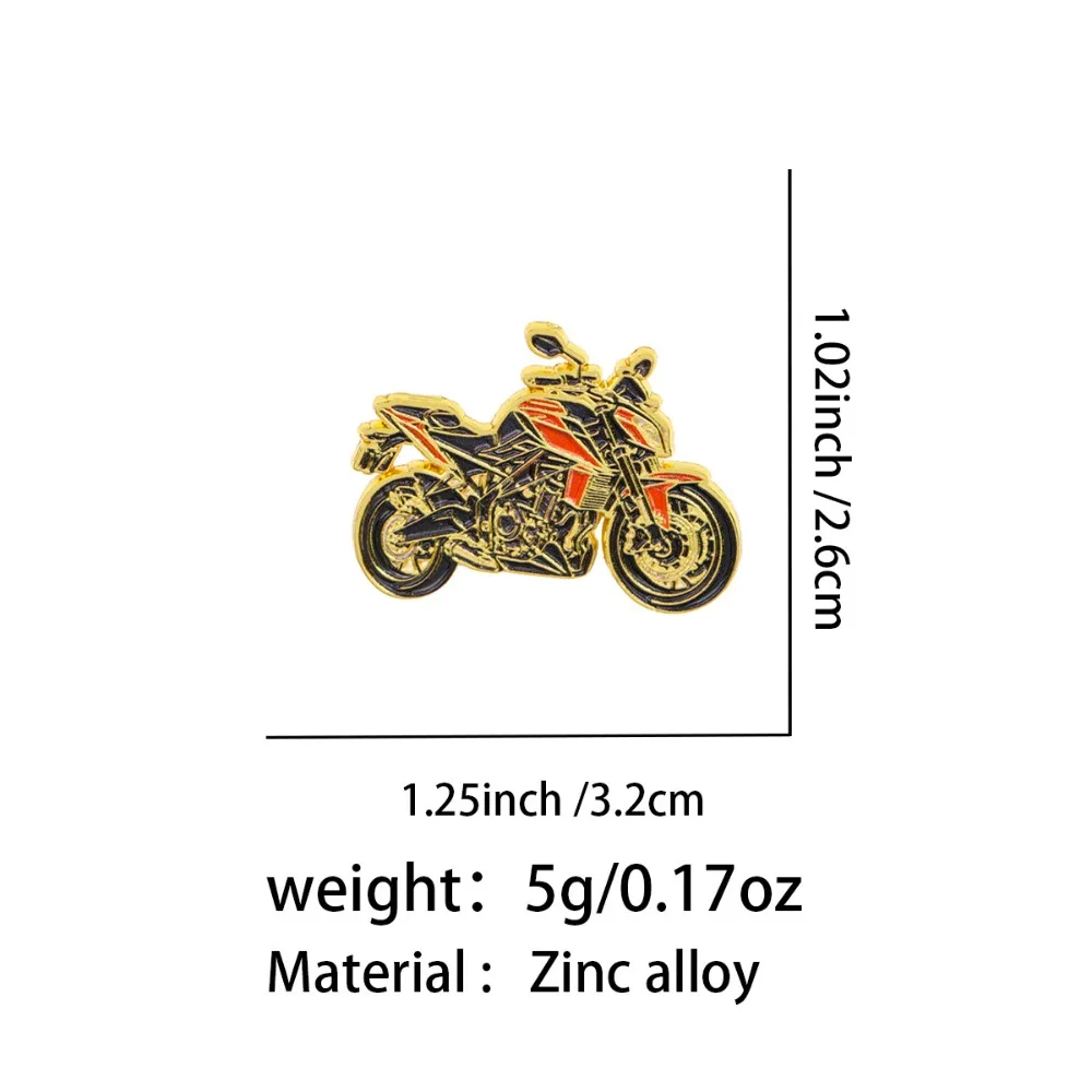 Motorcycle Enamel Pin Cool Motorbike Brooch Lapel Pins Backpack Badge DIY Clothing Crafts Decor Accessory Biker Metal Jewelry
