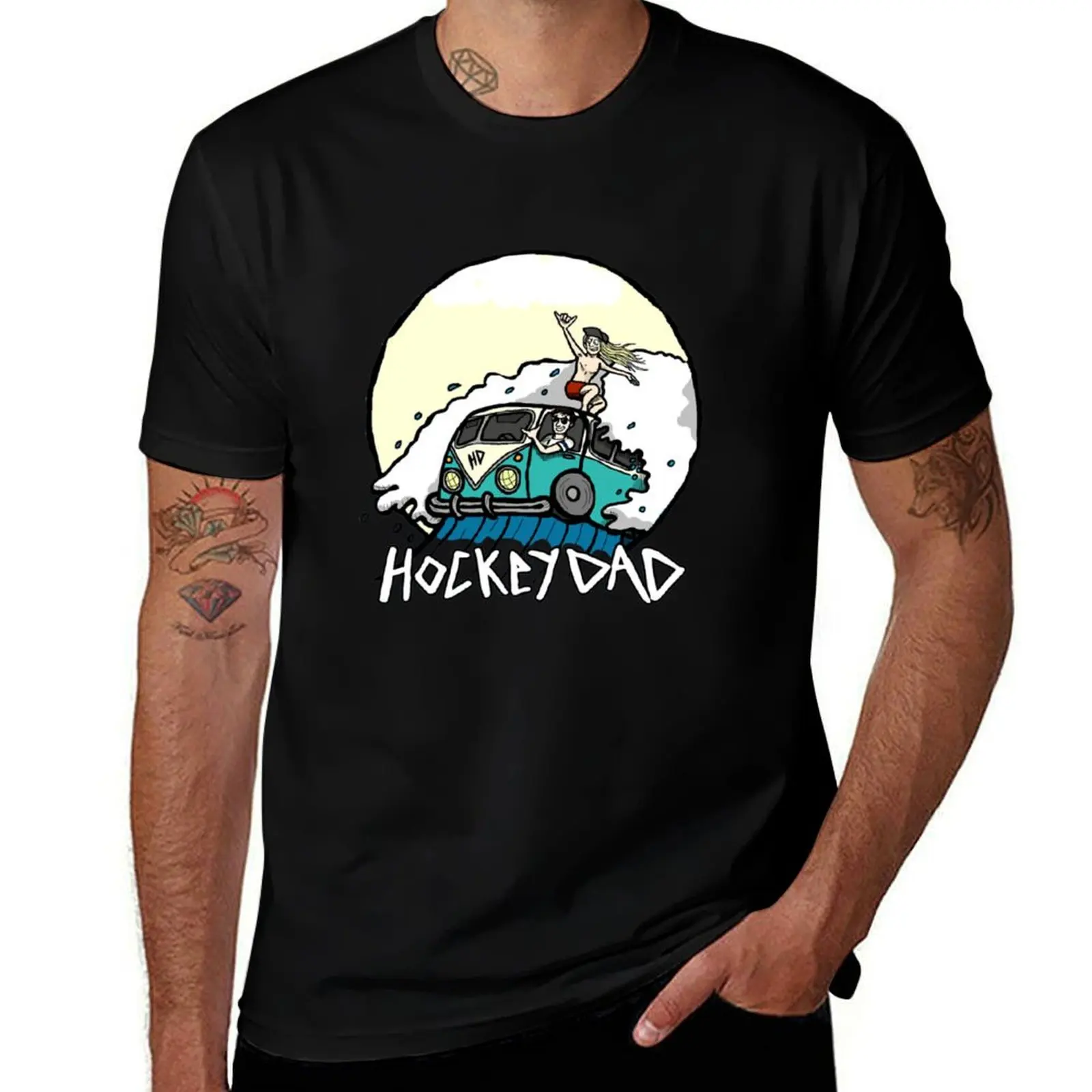 

Hockey Dad Band T-Shirt plus size clothes summer tops plain tops mens champion t shirts