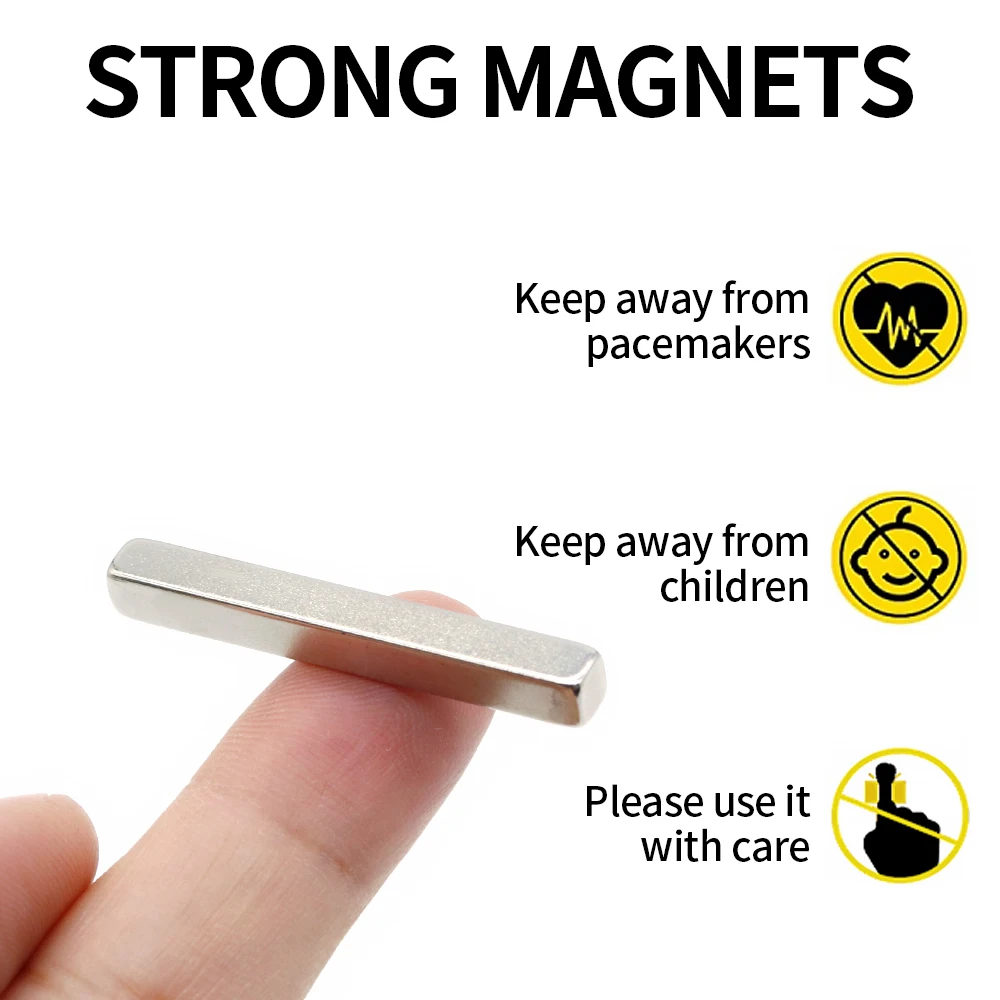 40x5x5mm Block Super Strong Neodymium Magnet N35 Powerful Magnetic NdfeB Permanent Refrigerator Magnet imanes DIY
