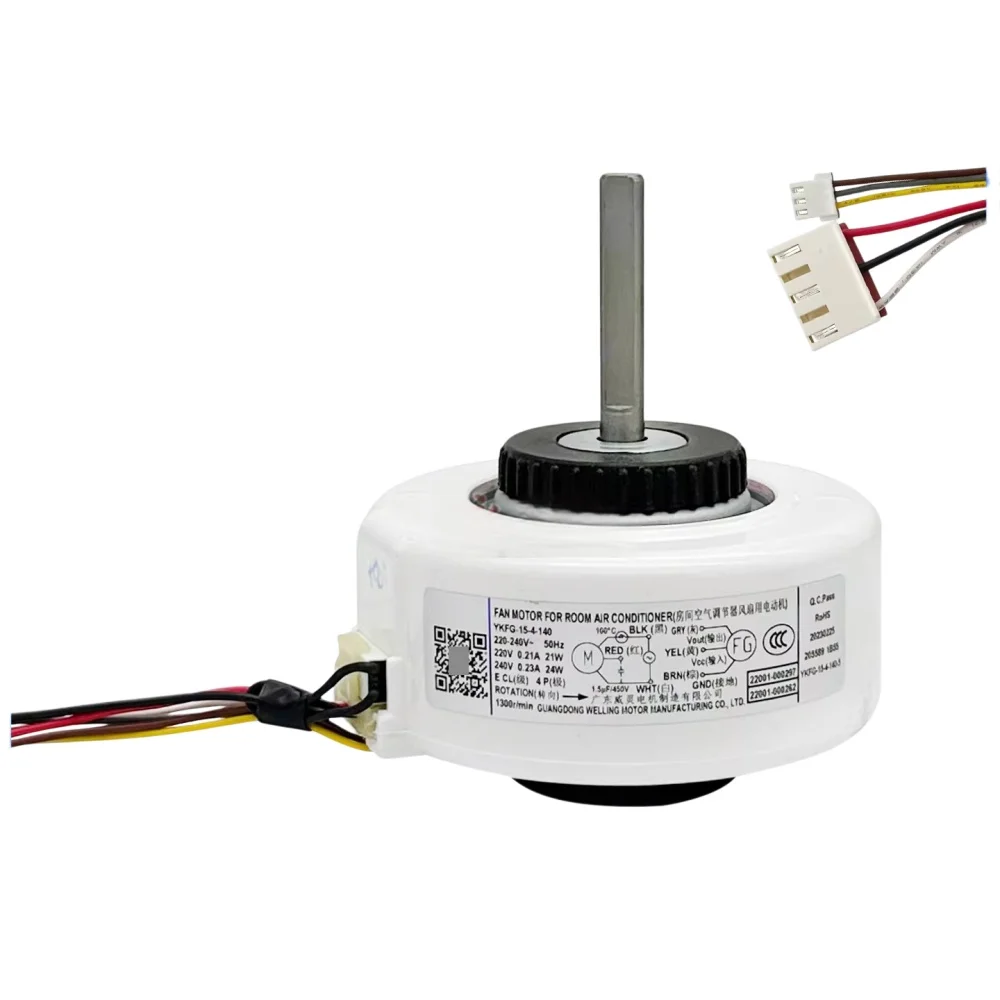 New Universal Fit Wall-Mounted Air Conditioner Fan Motor YKFG-15-4-140 YKFG-18-4-136L Shaft Length 45mm DC Parts