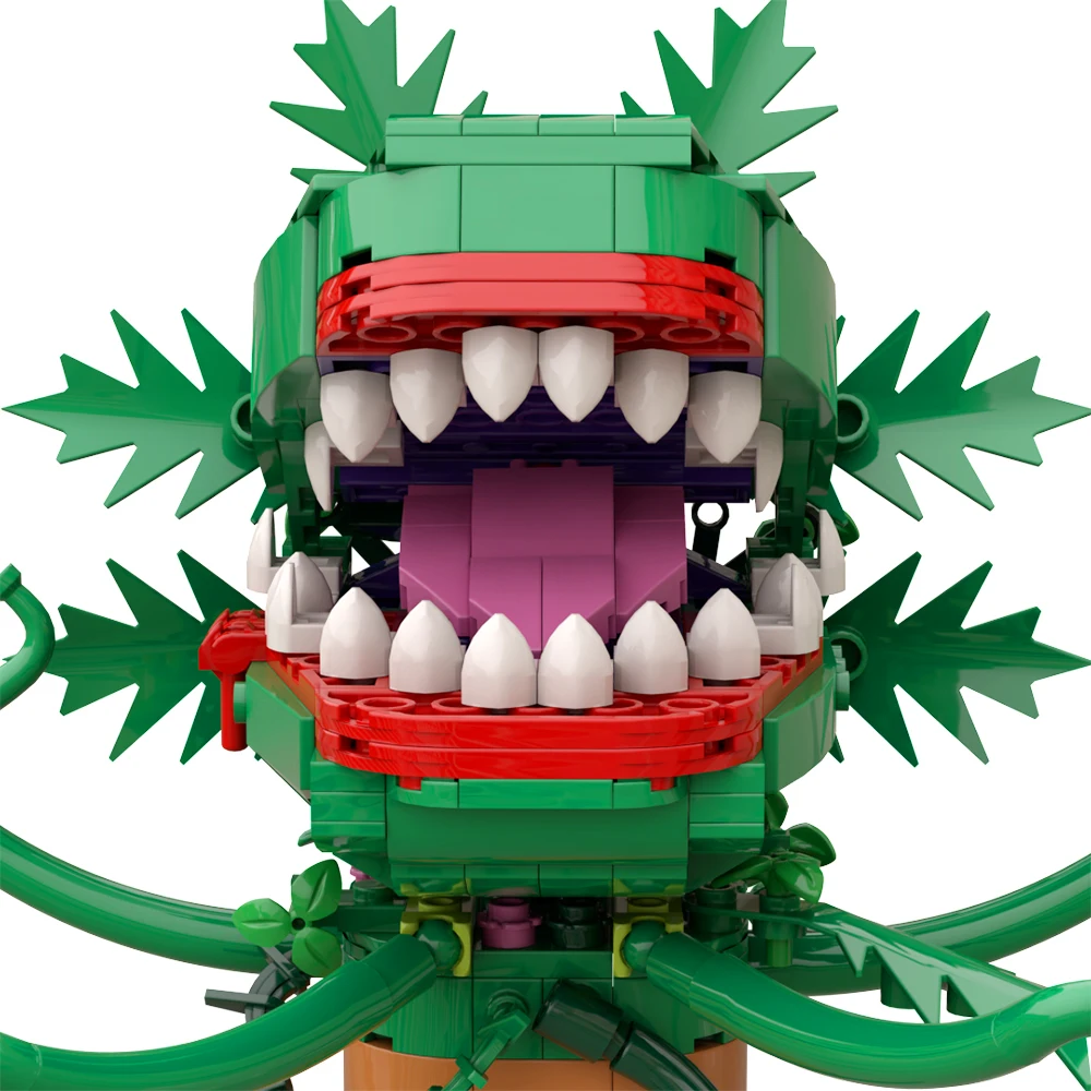 Audrey II Piranha Plant Flower Bouwstenen Horrors Shop Cannibal Bricks Halloween Cadeau voor kinderen en volwassenen (303 stuks)