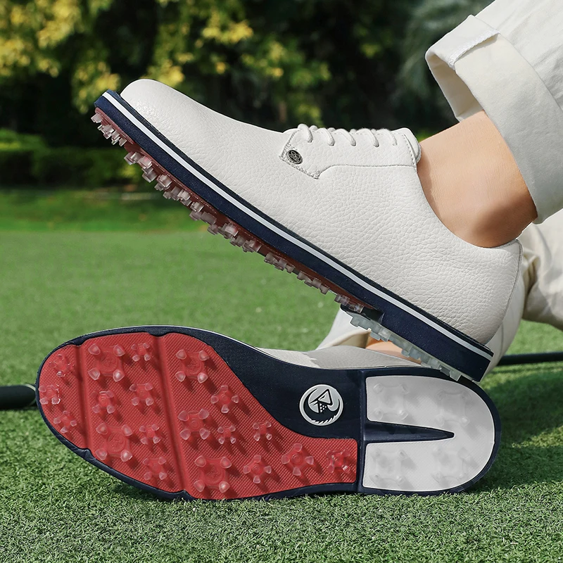 Zapatos de Golf de lujo para hombre, calzado de Golf sin púas, zapatillas cómodas para caminar