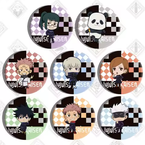 Game Jujutsu Kaisen Itadori Yuji Fushiguro Megumi Cosplay Costumes SPTE Tin Plated Pin Badge Accessories Pendant Prop
