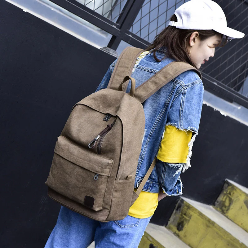 

Fashion Leisure Backpack Trendy Canvas Backpack Retro Travel Sports Backpack College Boys and Girls' School Bag