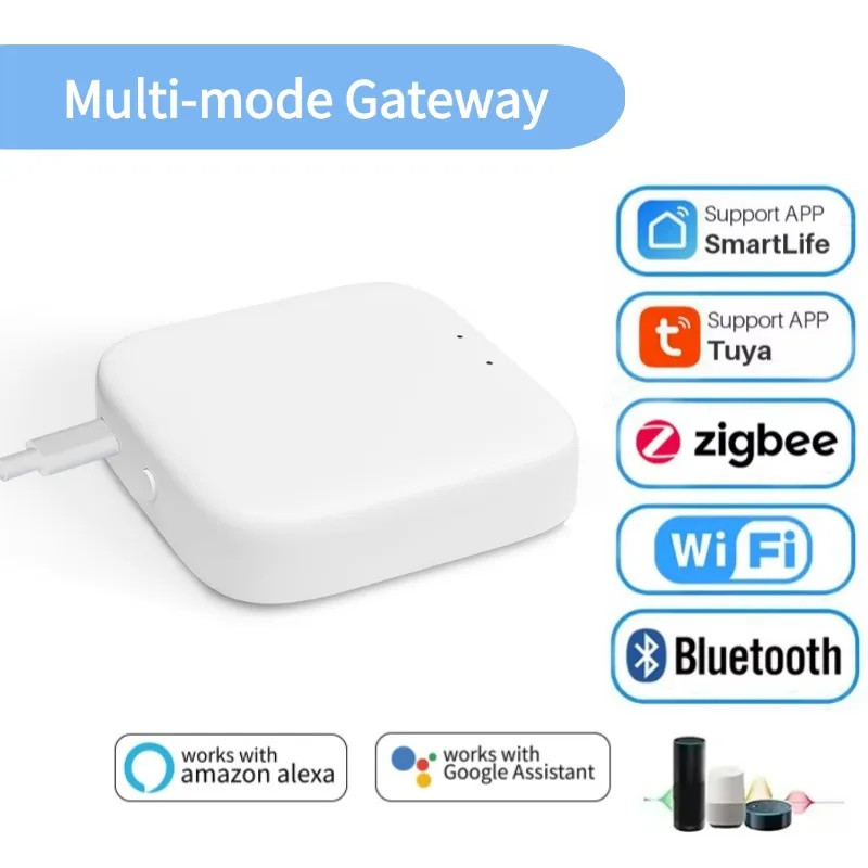 Tuya Zigbee-Hub de enlace multimodo, dispositivo de automatización de Control remoto, Wifi, Bluetooth, aplicación de puerta de enlace inalámbrica