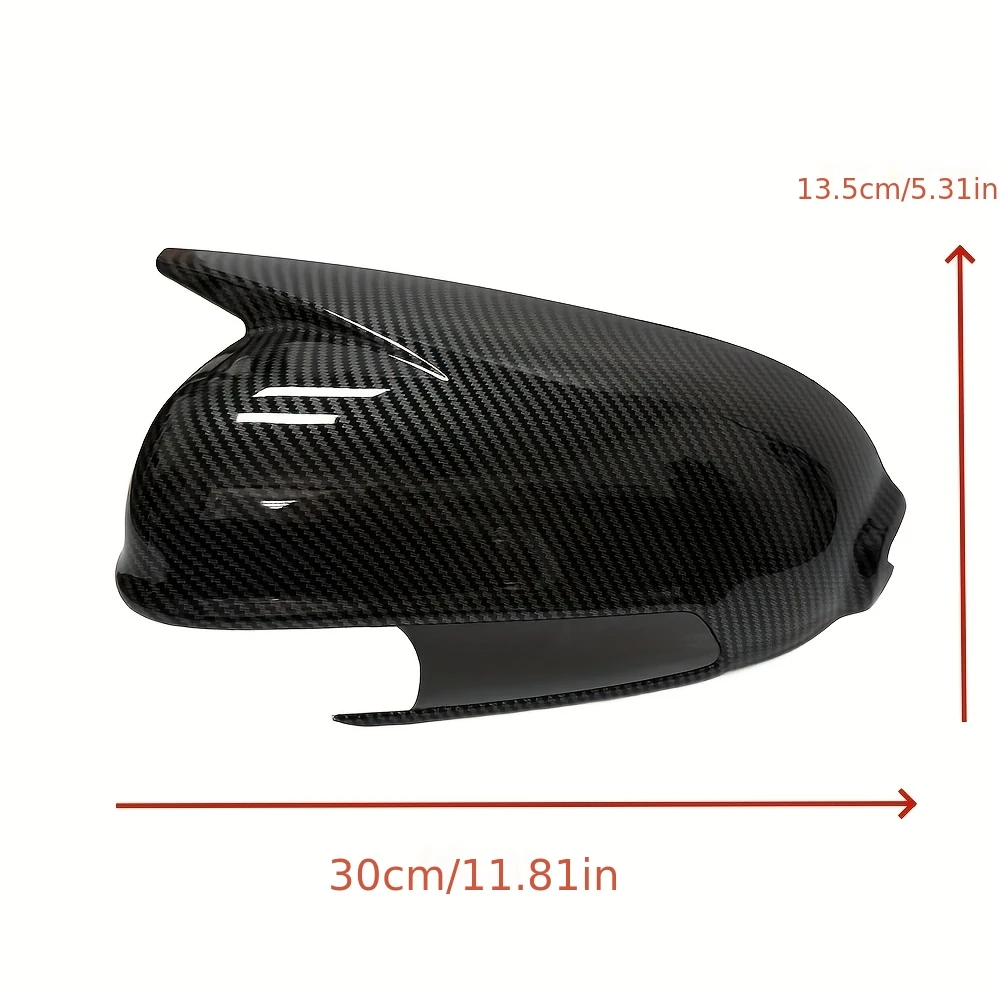 Für Hyundai Kona 2018-2023 Auto-Aufkleber Rückspiegelabdeckung Flügelkappe Rückspiegelgehäuse Verkleidung Glänzend Schwarz/Carbon-Look – Detail 2