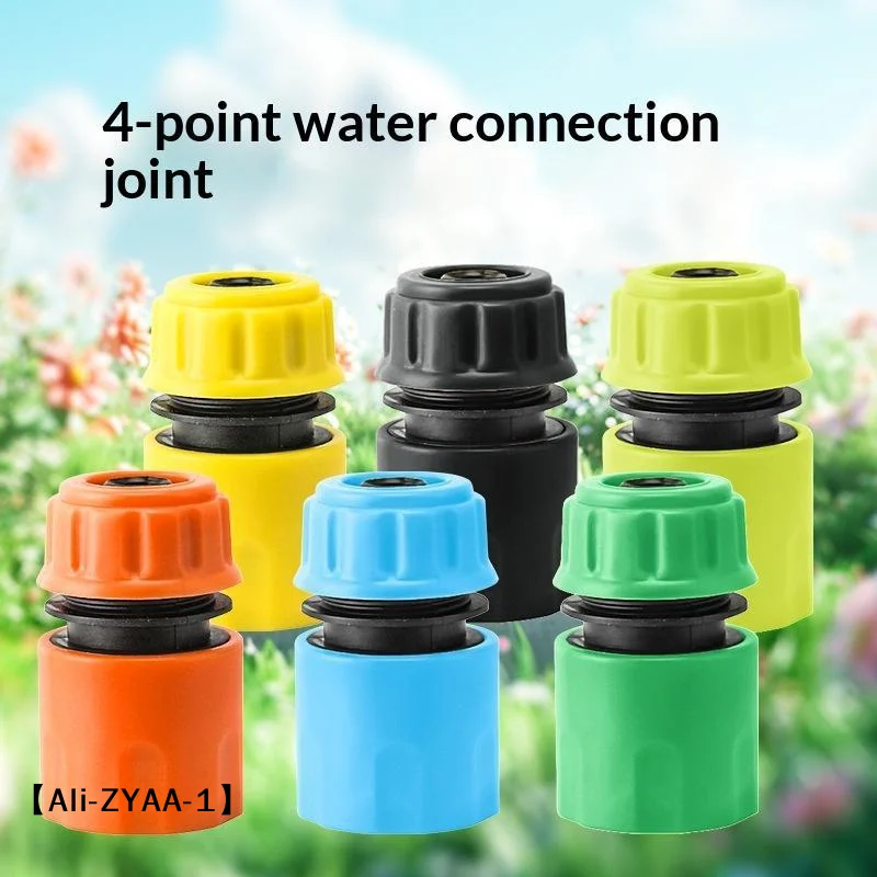 【A】4-point Plastic Garden Hose Quick Connectors With Leak Proof Design And Quick Connection For Yard Watering Car Washing Garden