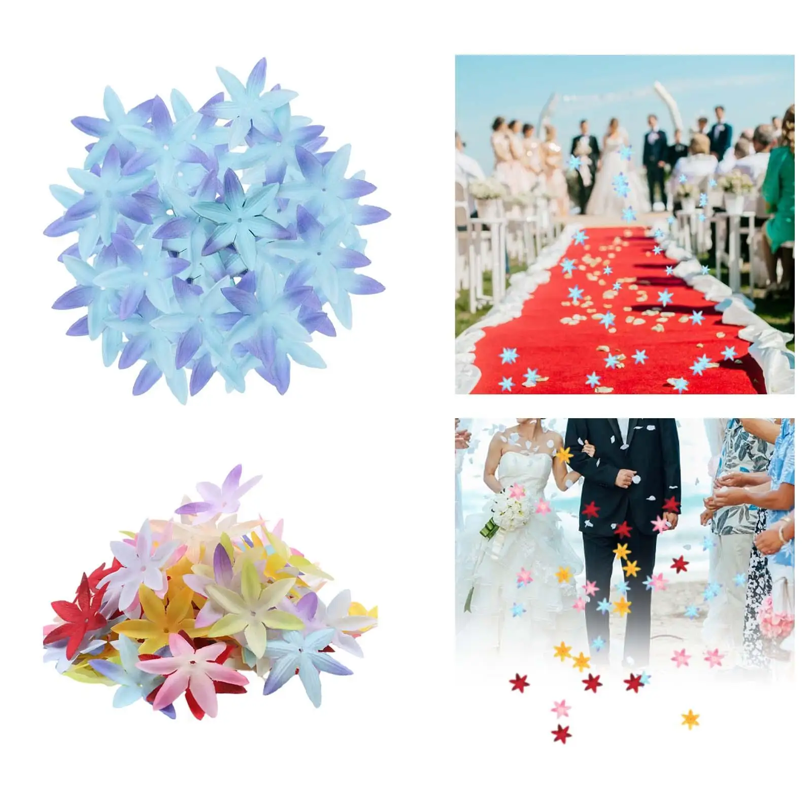 InjFlower-Pétales de fleurs artificielles, remplisseurs de vase, pétales de dispersion pour QueTable, bouquet floral, couronne de scrapbooking, maison, bureau, 500 pièces