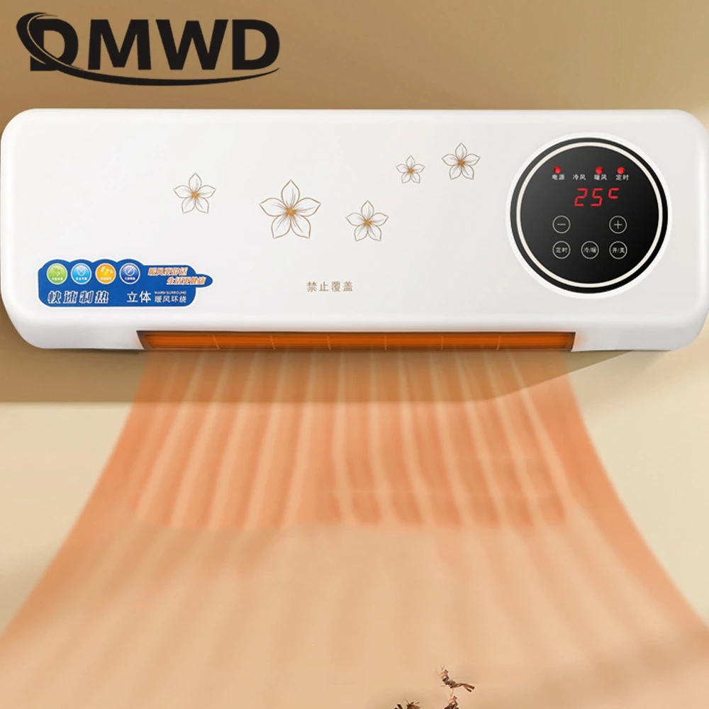 Dmwd เครื่องทำความร้อนติดผนังพัดลมอุ่นเครื่องปรับอากาศ, เครื่องทำความร้อนตั้งโต๊ะเครื่องทำความร้อนอุ่นในห้องน้ำ220V